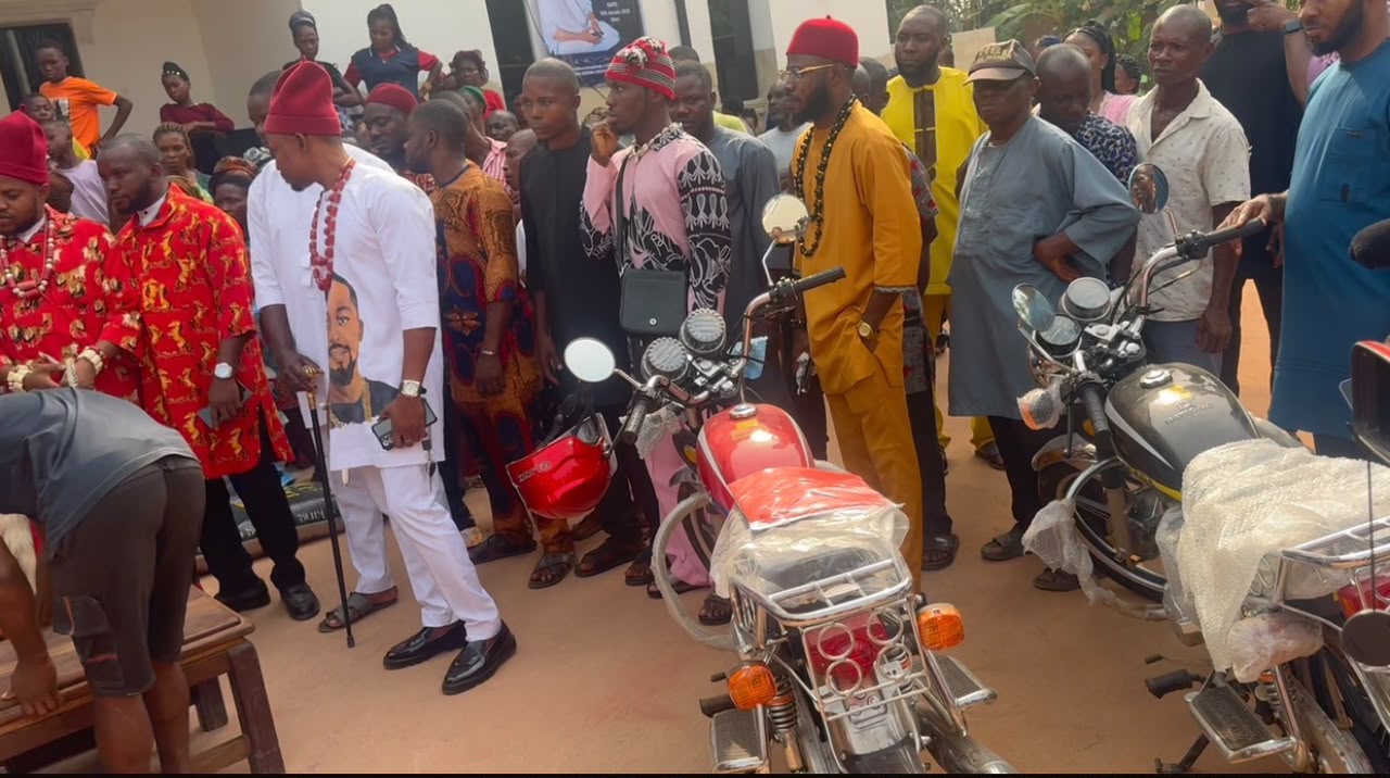 Community empowerment of motorcycles and paying of WAEC fees and school fees